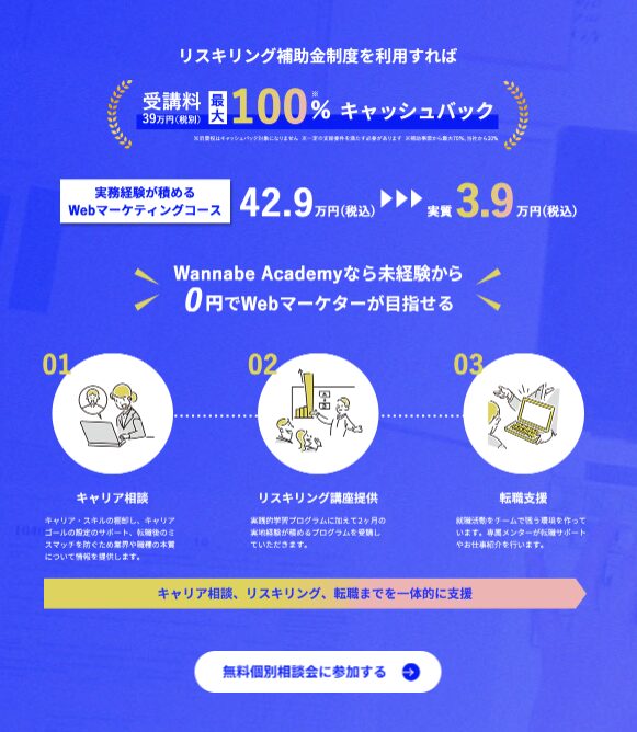 Wannabe Academy<br>(ワナビーアカデミー)<!--　SNSマーケ　-->